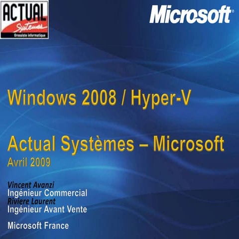 Microsoft - Solution Virtualisation Windows Server 08