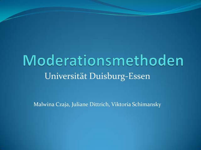 Präsentation Moderationsmethoden