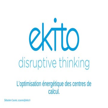 L'optimisation énergétique des datacenter