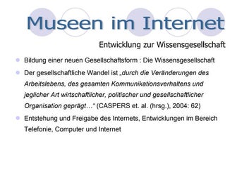 Museen im World Wide Web