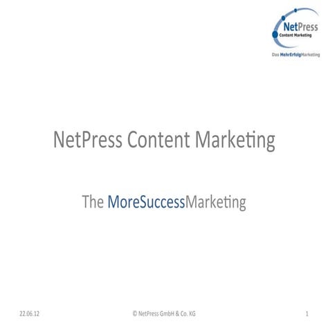NetPress Content Marketing & Lead Management Strategie