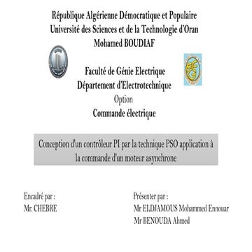 Optimized PI Controller Design Using PSO for Asynchronous Motor Control ...