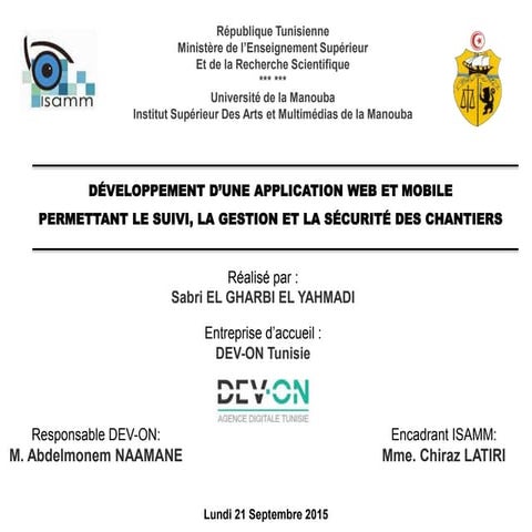 Application  de gestion, suivi,et de sécurité des chantiers en temps réels.