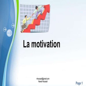 La motivation au travail