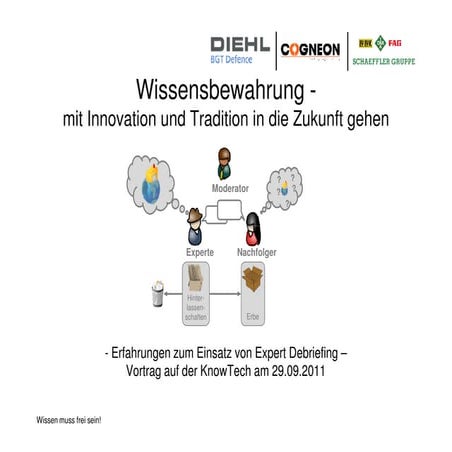 KnowTech 2011 - Wissensbewahrung mit schaeffler diehl cogneon