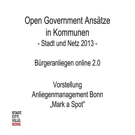 Open Government - Pragmatische Ansätze in Kommunen 