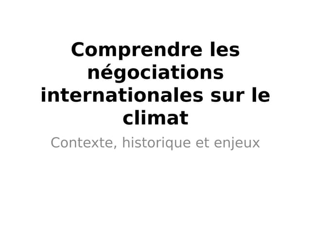Comprendre les négociations interna...