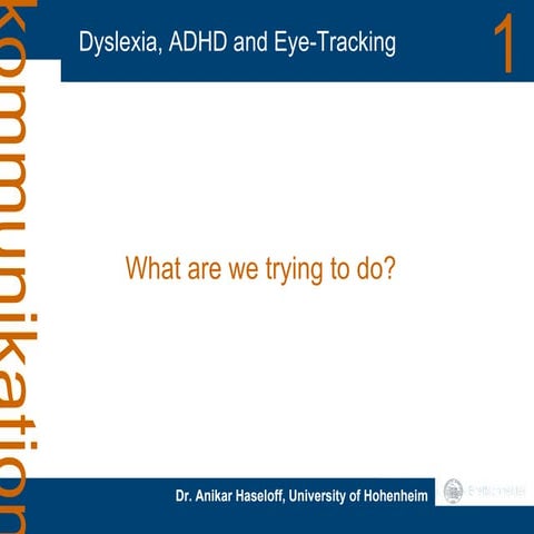 Eye Tracking Testing Dyslexia And ADHD