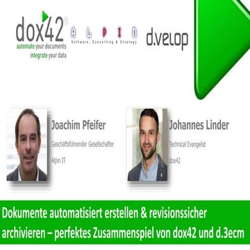 Dokumente automatisiert erstellen & revisionssicher archivieren - perfektes Z...