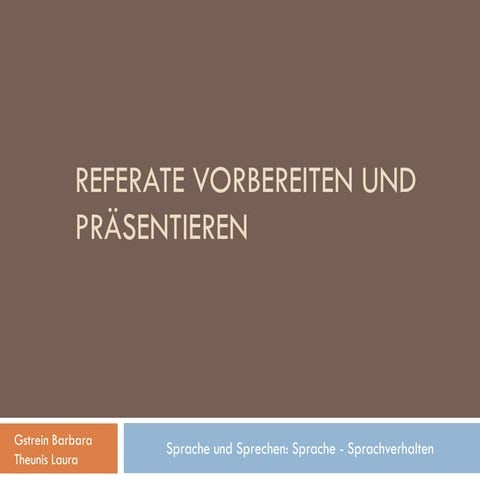 Präsentation wieser