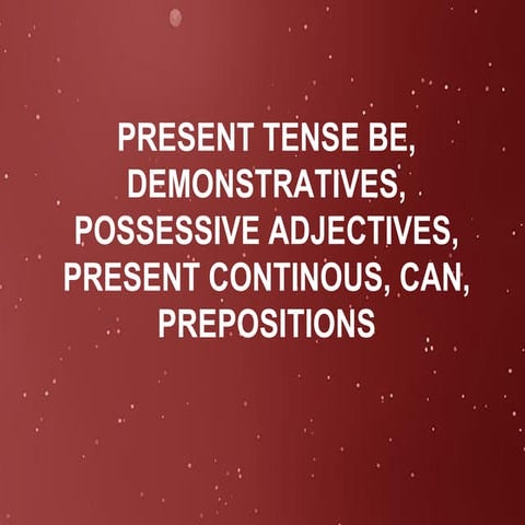 Present tense and present continuous can