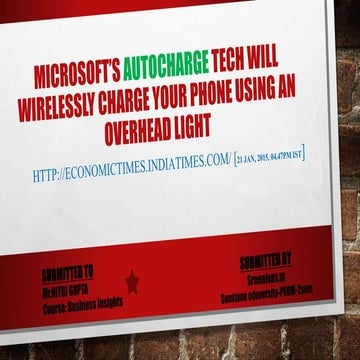 Microsoft research on wireless autocharge