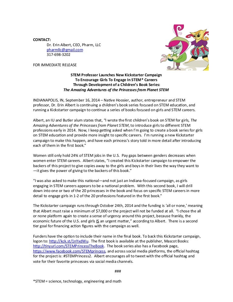 Stemprincess2 Press Release The Amazing Adventures Of The - 