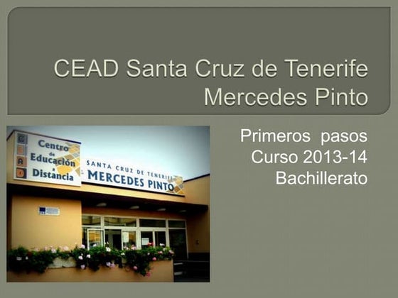 Presentación curso 13-14 CEAD Santa Cruz de Tenerife Mercedes Pinto