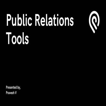 Public Relations tools