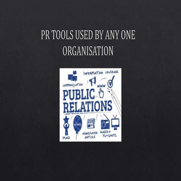 PR tools used by any one organisation (apple)