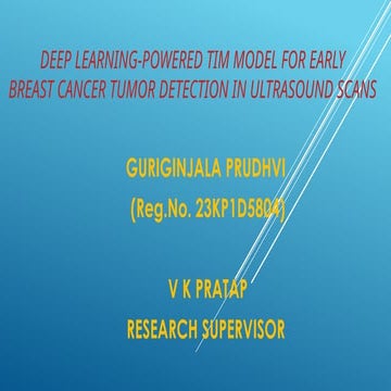 DEEP LEARNING-POWERED TIM MODEL FOR EARLYBREAST CANCER TUMOR DETECTION IN UL...
