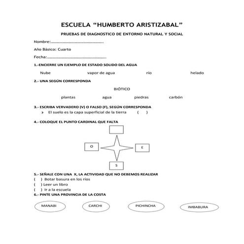 Prueb. diagnostico cuarto