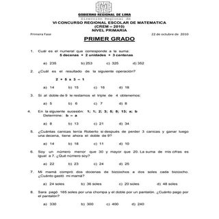 Prueba de-matematica-primaria-2010
