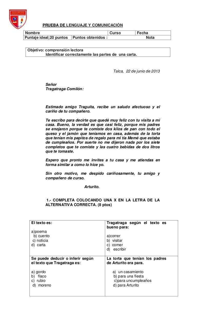 preguntas para mi amigo virtual prueba carta comprension lectora 22 4 2014 preguntas para mi amigo virtual prueba carta comprension lectora 22 4 2014