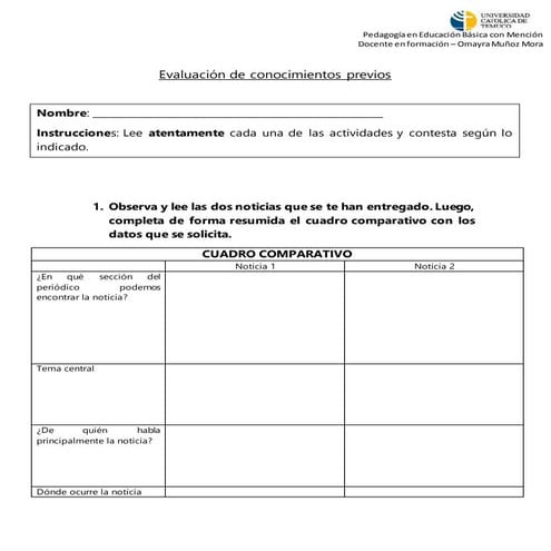 Prueba conocimientos previos nn