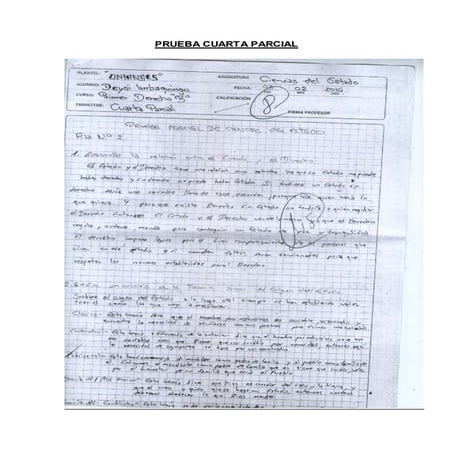 Prueba cuarta parcial de ciencia de estado