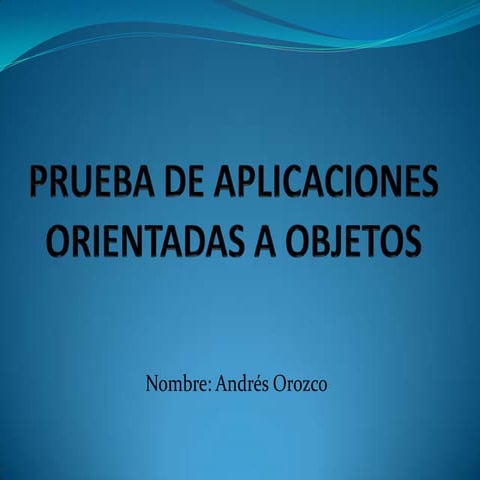 Prueba de aplicaciones