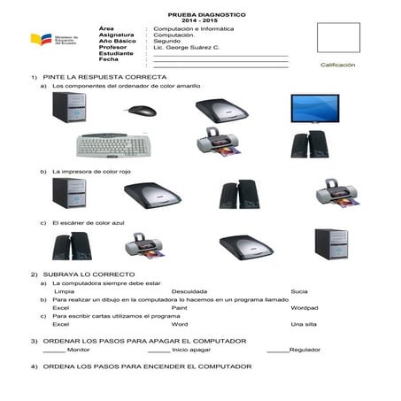 Prueba de diagnostico 2do a 10mo