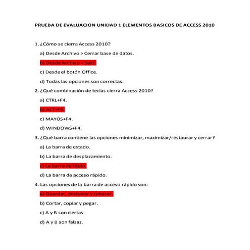 Prueba de evaluacion unidad 1 elementos basicos de access 2010