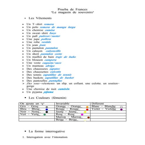 Prueba de frances   le magasin de souvenirs