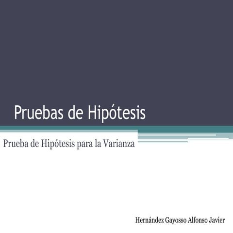 Prueba de hipótesis de la varianza