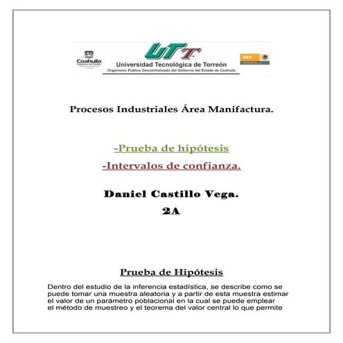 Prueba de hipótesis dc