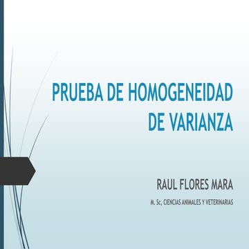 Prueba de homogeneidad de varianza