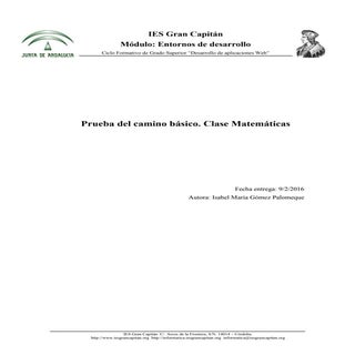 Prueba del Camino Básico.Clase Mate...