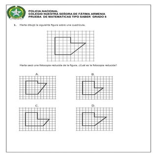 Prueba  de matematicas tipo saber  ...