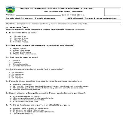 Prueba de pedro urdemales