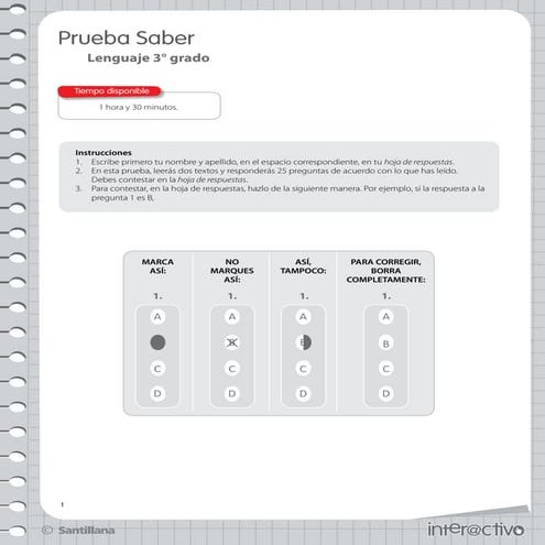 Prueba de primaria 3ro