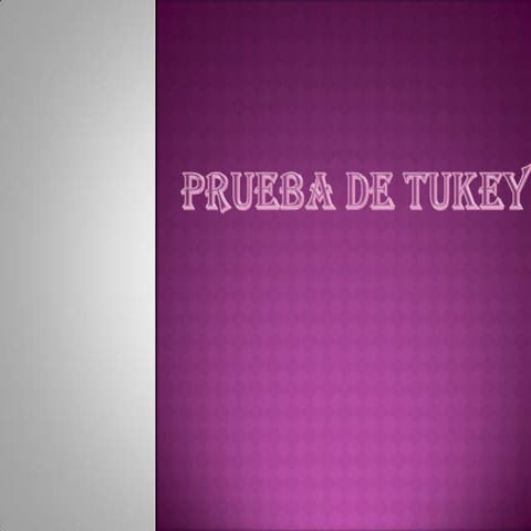 ANOVA  Prueba de tukey
