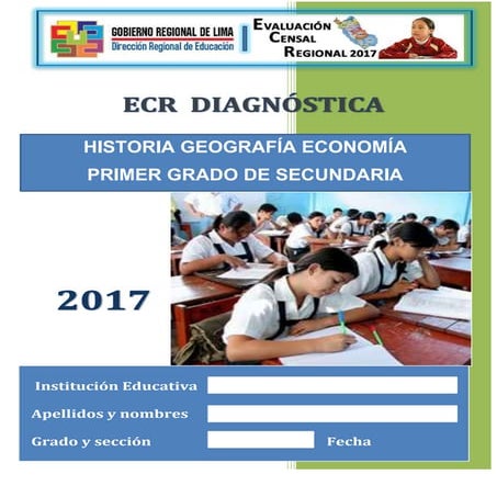 Prueba ecr daignóstica hge 1 ro secundaria