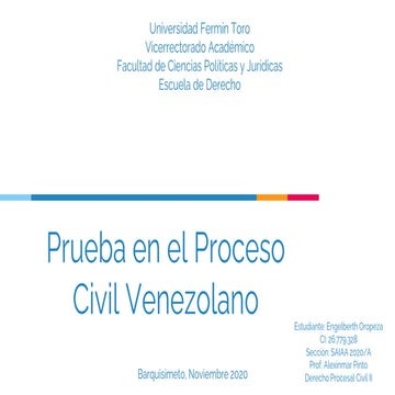 Prueba en el Proceso Civil Venezolano