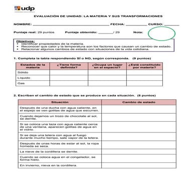 Prueba materia y sus transformaciones