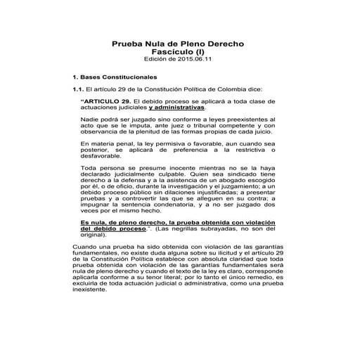 Prueba Nula de Pleno Derecho F(I)