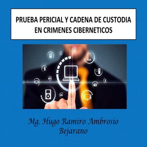 Prueba pericial y cadena de custodia