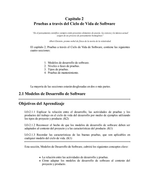 Fundamentos de Pruebas de Software - Capítulo 2