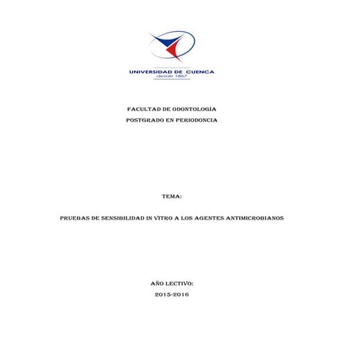 Pruebas de sensibilidad a los agentes antimicrobianos