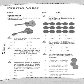 Prueba saber matematicas 5