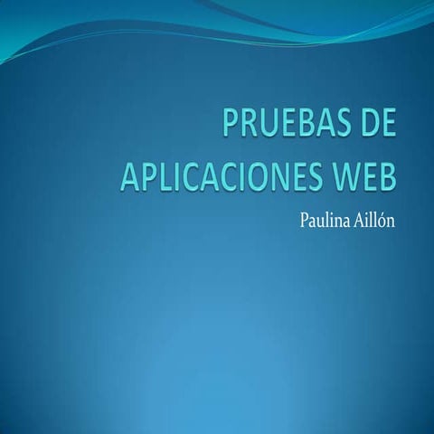 Pruebas de aplicaciones web