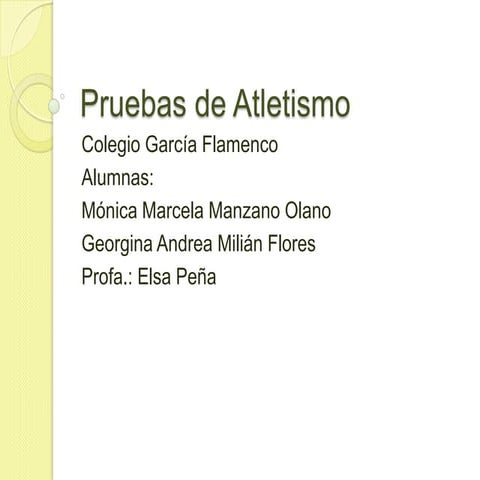 Pruebas de atletismo