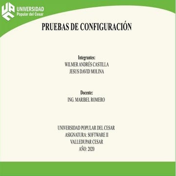 Pruebas de configuracion