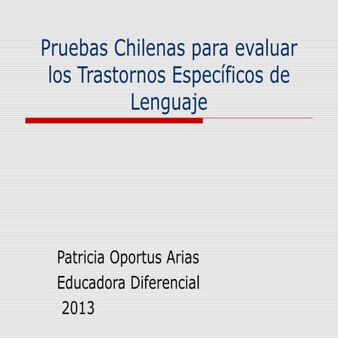 Pruebas de evaluación del lenguaje